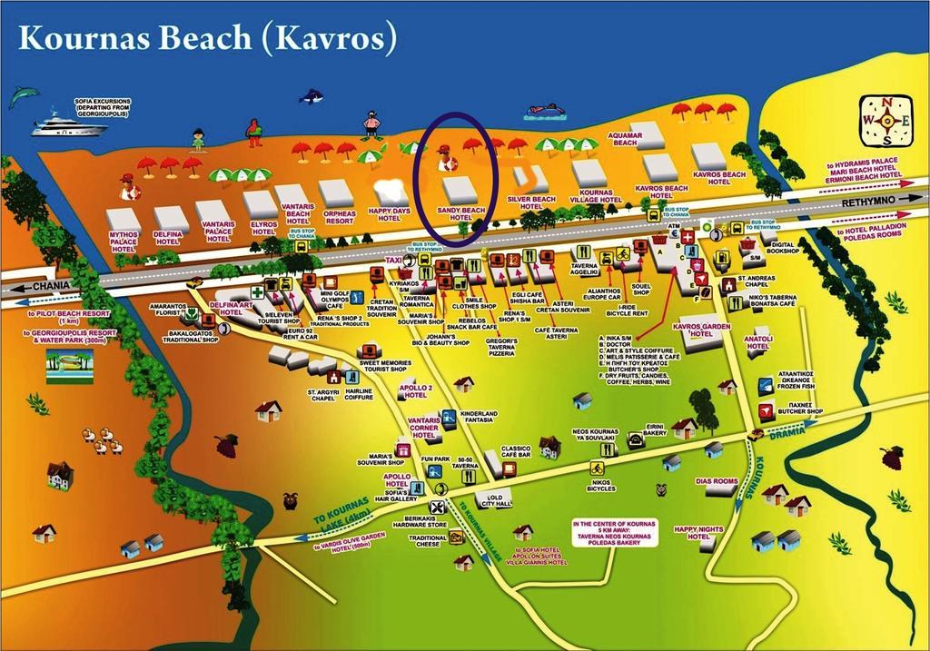 Paralia Kourna Sandy Beach מראה חיצוני תמונה